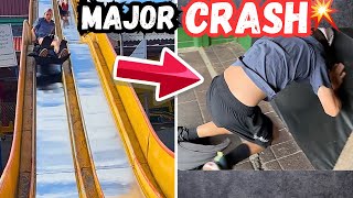 Major Slide Crash: Is Chris Ok?
