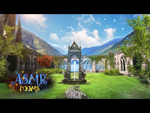 Harry Potter Inspired - Hogwarts Courtyard Ambience - Sunny Springtime Outdoors Soundscape 1 hour