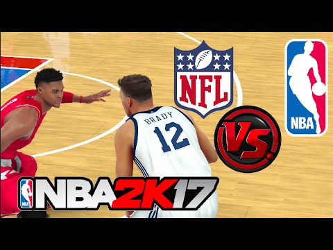 NFL全明星隊VSNBA全明星隊|NBA 2K17團隊挑戰賽。 (Team Of NFL Allstars Vs Team Of NBA Allstars | NBA 2K17 Team Challenge)