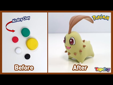 Pokemon Clayart : Shiny Chikorita !! (How to make Pokemon figure)
