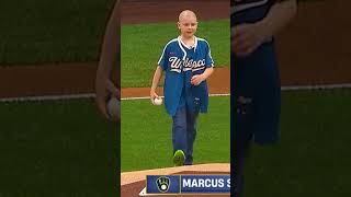 The Brewers honored Marcus Storm, a 10-year-old cancer survivor, earlier this week