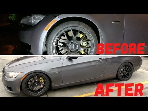 Installing H&R Sport Lowering Springs on my E92 335! *Looks so good*