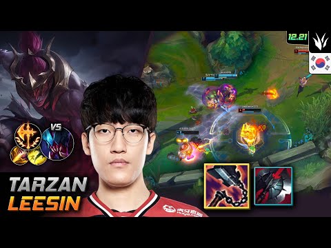 Tarzan Jungle Lee Sin Build Goredrinker Conqueror - Tarzan Lee Sin Match Highlight - LOL KR 12.21