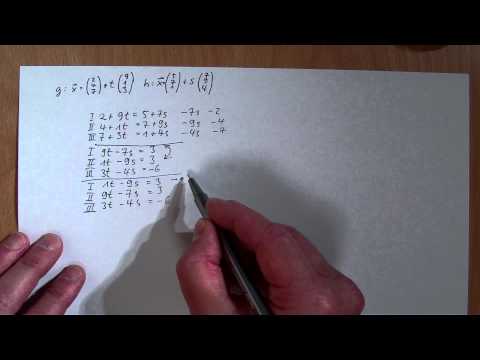 Vektorrechnen: Zwei Geraden ohne Schnittpunkt