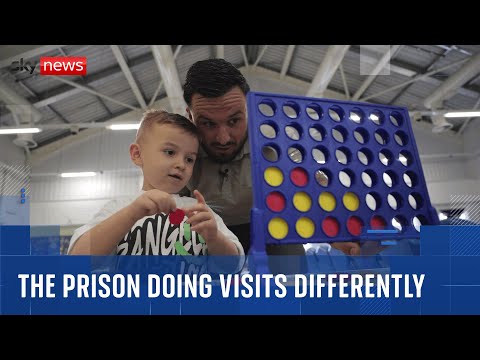 Inside the prison doing family visits differently - as children visit father 'at work'