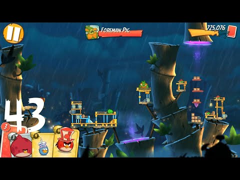 YouTube video about: How to beat level 43 on angry birds 2?