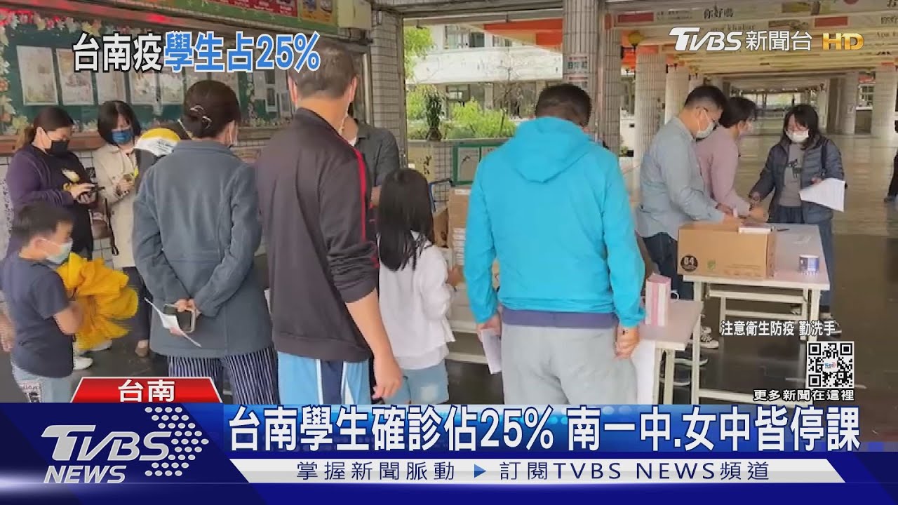 確診年齡下降!台南學生確診佔25% 南一中、女中也停