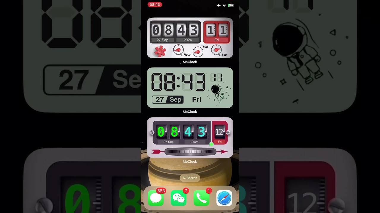 MeClock: Elegant Clock Widgets, Water Meter, Electric Meter, and Astronaut Clock!