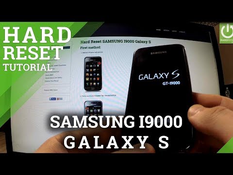 Hard Reset SAMSUNG I9000 Galaxy S  - REMOVE PATTERN and PASSWORD