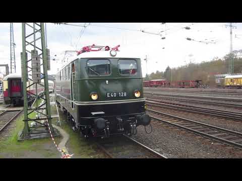 Koblenz-Lützel: DB Museum - Abfahrt der E-Lok E40 128 für die Führerstandsmitfahrt