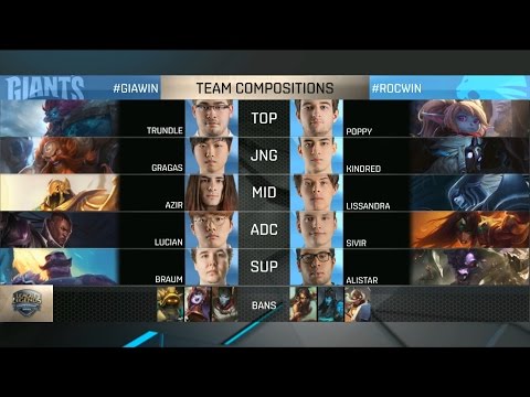 GIA vs ROC Highlights - GIANTS vs ROCCAT - EU LCS Week 9 - SPRING 2016