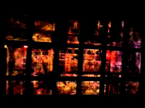 Knockturn alley projection effect - spiders crawling on newspaper in window