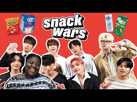 K-Pop Band ATEEZ Try American Food For The First Time! | Snack Wars ( Reaction )