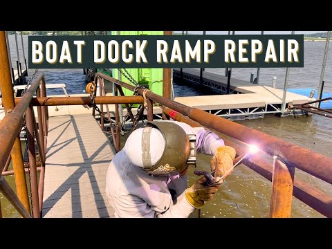 Boat Dock Welding Repair// Mobile Rig Welding Oklahoma