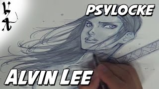 Alvin Lee drawing Psylocke