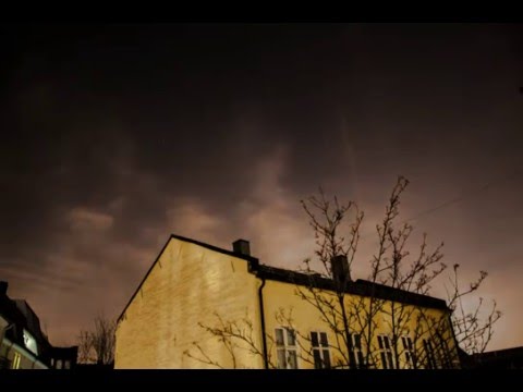Amazing Light Pillar Timelapse - Oslo - January 6th 2016