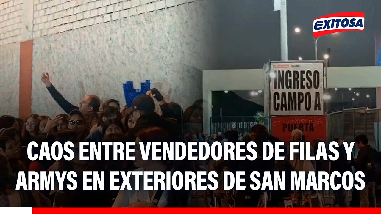 🔴🔵 BTS en Lima: Caos entre vendedores de filas y ARMYs en exteriores de San Marcos