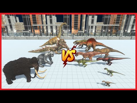 BRACHIO, HYDRA, GORO, MAMMOTH VS FACTIONS - ANIMAL REVOLT BATTLE SIMULATOR