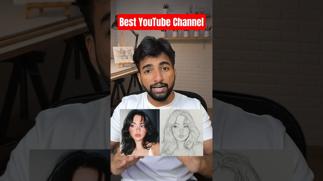 How to draw perfect portrait Drawing ✅3  YouTube channels #art #drawing #sketching #shorts