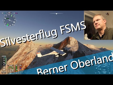 Silvesterflug im Berner Oberland Swiss und der Pipistrel Virus SW 121 im FSMS 2020 - Happy new Year!