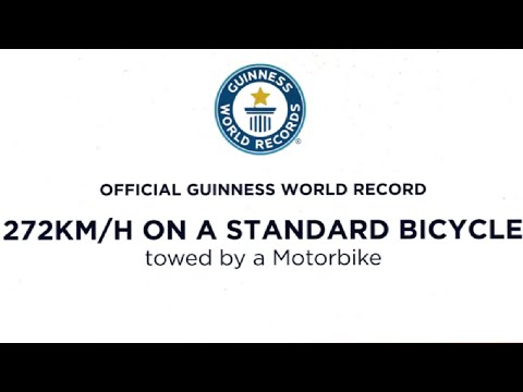 New Guinness World Record 272Km/h on Bicycle 😱watch full video & subscribe  #guinnessworldrecords