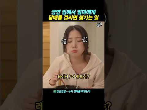 금연 집에서 엄마에게 담배를 걸리면 생기는 일