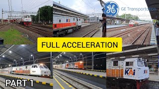 Download lagu Compilation of GE Locomotive Engine Acceleration and Sound in Indonesia | PART 1 mp3