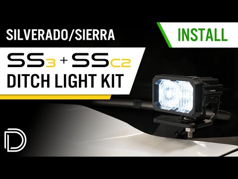 How to Install Ditch Light Bracket Kit for 14-19 Chevy Silverado & GMC Sierra 1500 | Diode Dynamics