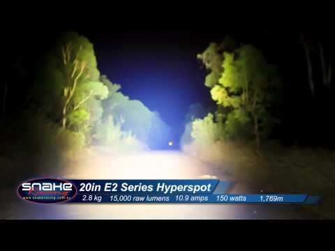 20" E Series Comparison - Combo, Drive Hyperspot Beam Patterns - Snake Racing - Rigid industries