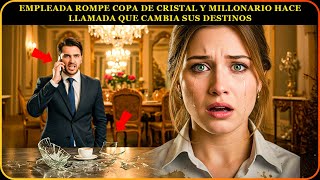 EMPLEADA ROMPE COPA DE CRISTAL Y EL EMPRESARIO LLAMA A ALGUIEN QUE CAMBIA SU DESTINO