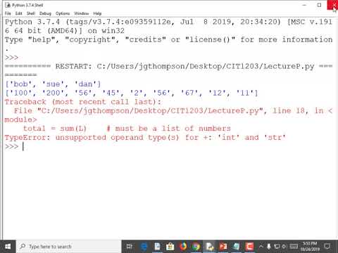 CIT1203 Lecture P Rec 10 24 19