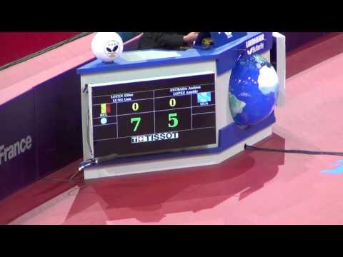 World Table Tennis Championships 2013 - Eline Loyen / Lisa Lung vs Estrada / Lopez