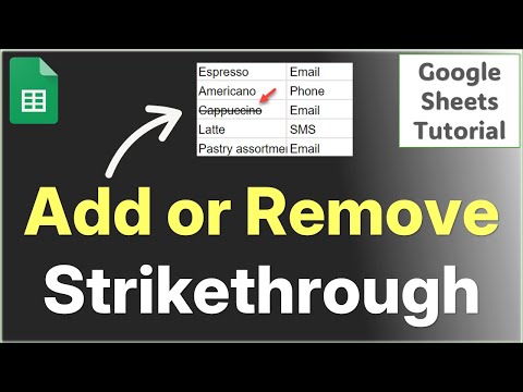 How to Add or Remove Strikethrough in Google Sheets
