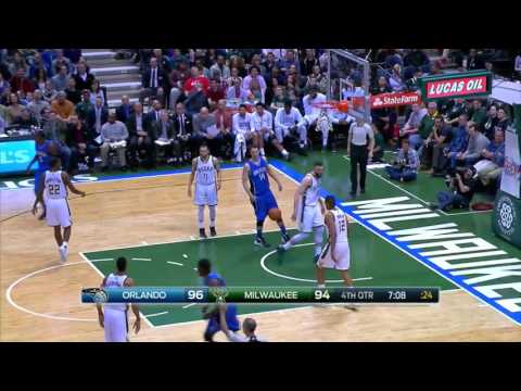 Mario Hezonja vs Milwaukee Bucks 01.04.2016 (11Pts)