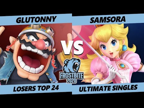 Frostbite 2020 SSBU Losers Top 24 - Solary | Glutonny (Wario) Vs. eUnited | Samsora (Peach) Singles
