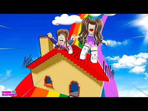 O ESCORREGADOR GIGANTE DE CASAS DO ROBLOX- Slide House Tumble