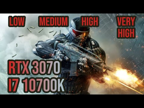 Crysis 3 Remastered | Low | Medium | High | Very High | Performance Comparison on RTX 3070