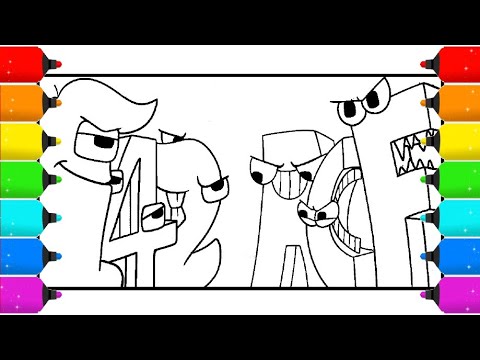 Alphabet Lore VS Number Lore - Coloring Pages Alphabet Lore DRAWING and COLORING NEW Number Lore