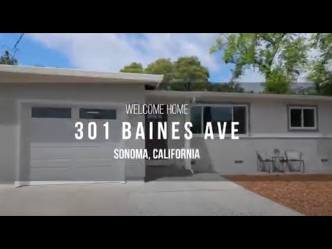 Welcome Home! For sale in Sonoma - Remodeled 301 Baines Ave, Sonoma 95476