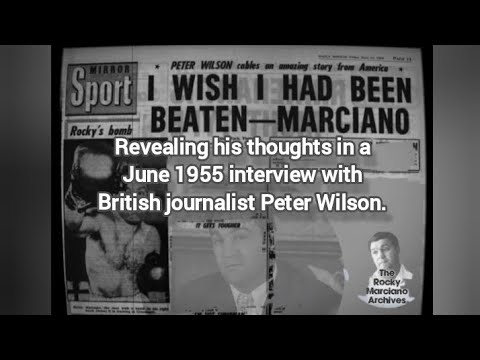 In his own words: Rocky Marciano reveals another side to being champion.
