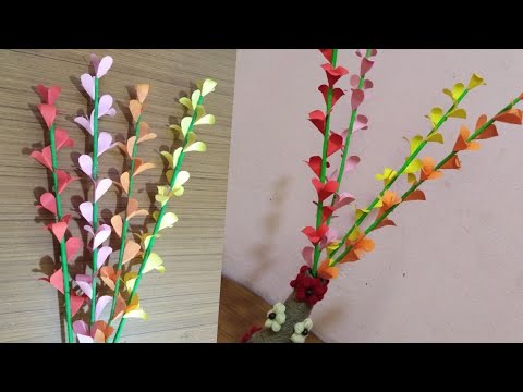 How to make flowers from chart paper