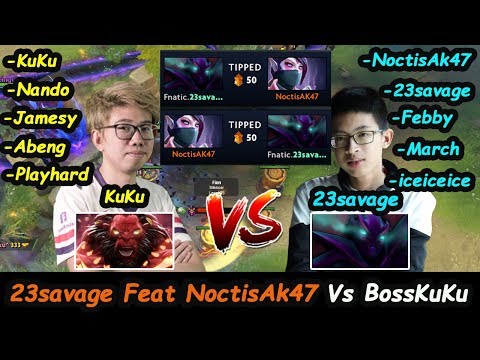 Fnatic 23savage [Spectre] Feat NoctisAk47 + iceiceice vs KuKu [Axe] EpicFight Dota 2 7.22 Gameplay