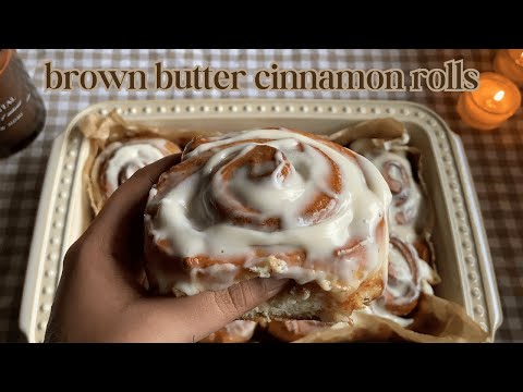 Gooey Brown Butter Cinnamon Rolls ♡ Bake With Me
