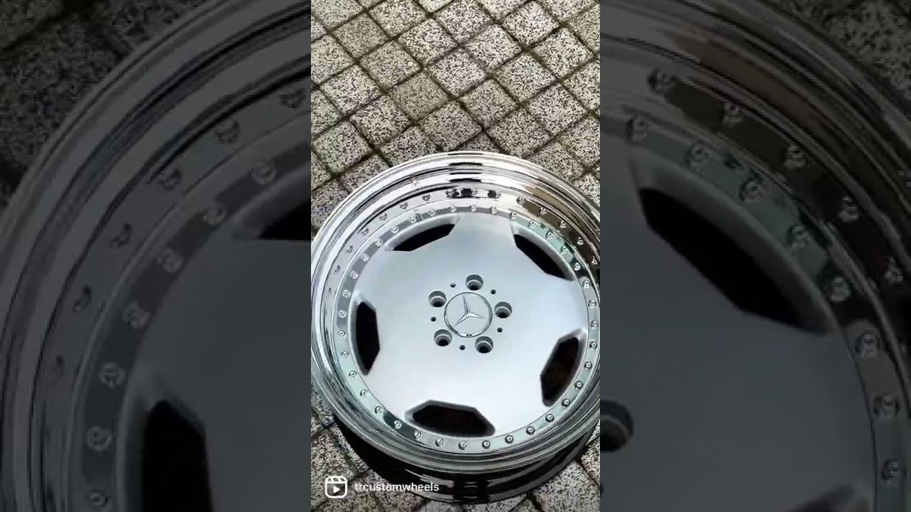 Mercedes benz AERO Wheels Custom 17” to 19” 3 piece conversion inox lips #customwheels #mercedes