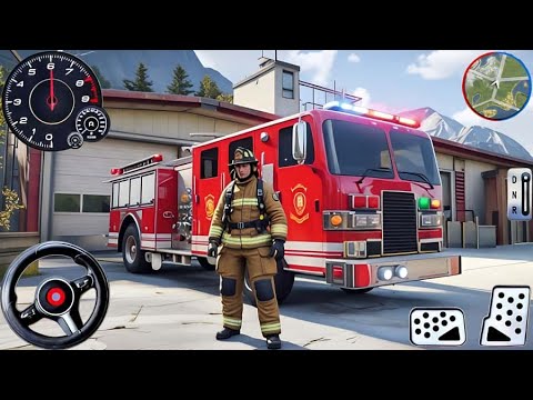 Fire Truck City Rescue Simulator - 911 US Emergency Fire Truck Driving 3D - Android Gameplay