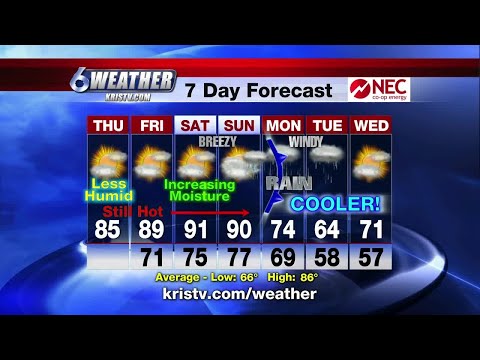 Coastal Bend Weather Forecast Oct. 11, 2018