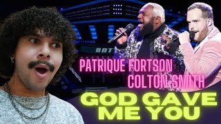 Patrique Fortson vs Colton Smith - God Gave Me You - The Voice - REACTION (REAÇÃO)