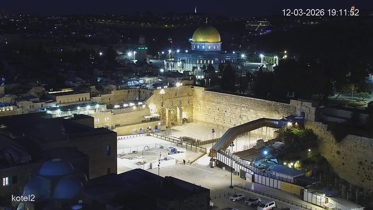 Live webcam view of Western Wall Archaeological Park View
