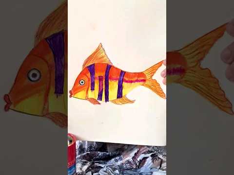 Easy Pencil Drawing of a Vibrant Fish
