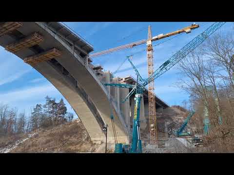 Most Šmejkalka, dálnice D1 km 24, leden 2026 (ŘSD)